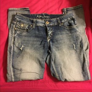 🔥Distressed Light/Medium Wash Jeans